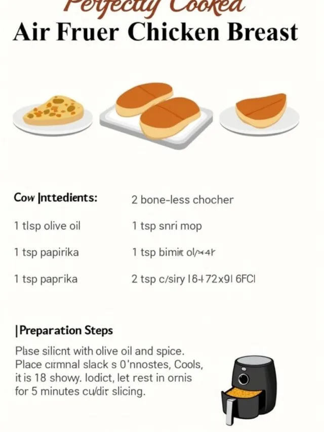Perfectly Cooked Gourmia Air Fryer Chicken Breast